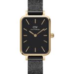 Reloj Daniel Wellington Quadro Pressed Ashfield Dorado Negro
