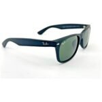 Anteojos Lentes de Sol Ray Ban New Wayfarer RB2132F Negro mate/verde 58-18