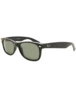 Anteojos Lentes de Sol Ray Ban New Wayfarer Rb2132 Polarizado Negro/Verde 55-18 - Imagen 5