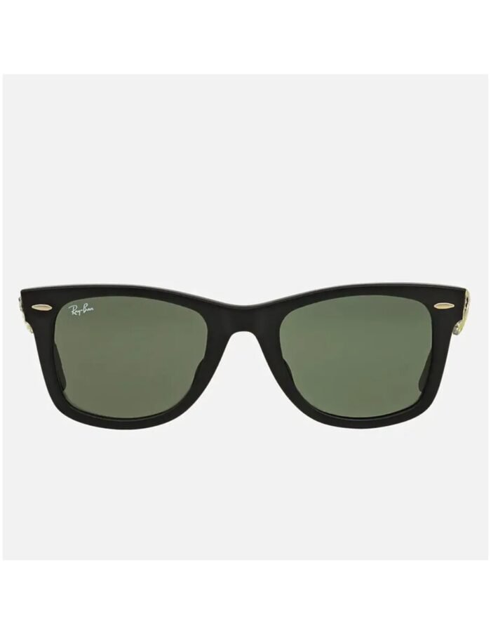 Anteojos Lentes de Sol Ray Ban Wayfarer RB2140F 1155/19 52-22 Negro mate/verde - Imagen 2