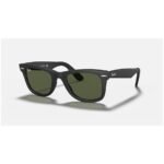 Anteojos Lentes de Sol Ray Ban Wayfarer RB2140F 901S 52-22 Negro mate/verde