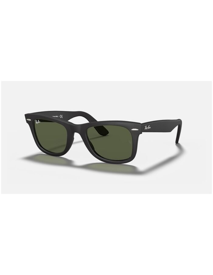 Anteojos Lentes de Sol Ray Ban Wayfarer RB2140F 901S 52-22 Negro mate/verde - Imagen 1
