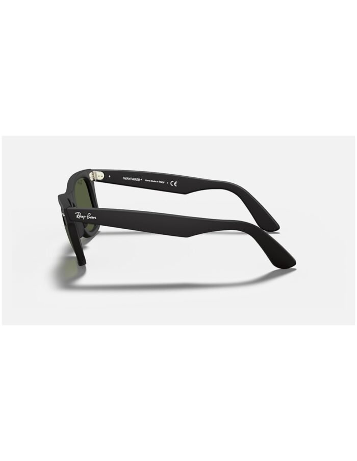Anteojos Lentes de Sol Ray Ban Wayfarer RB2140F 901S 52-22 Negro mate/verde - Imagen 3