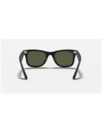 Anteojos Lentes de Sol Ray Ban Wayfarer RB2140F 901S 52-22 Negro mate/verde - Imagen 4