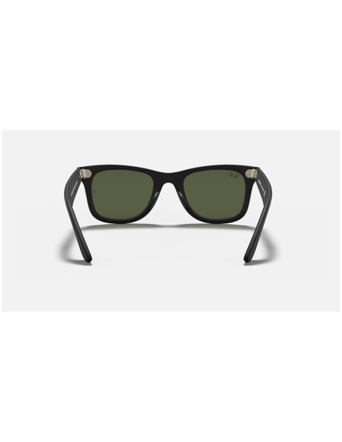 Anteojos Lentes de Sol Ray Ban Wayfarer RB2140F 901S 52-22 Negro mate/verde - Imagen 4