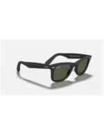 Anteojos Lentes de Sol Ray Ban Wayfarer RB2140F 901S 52-22 Negro mate/verde - Imagen 6