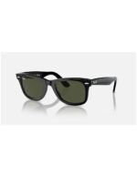 Anteojos Lentes de Sol Ray Ban Wayfarer RB2140F 901 52-22 Negro pulido/verde