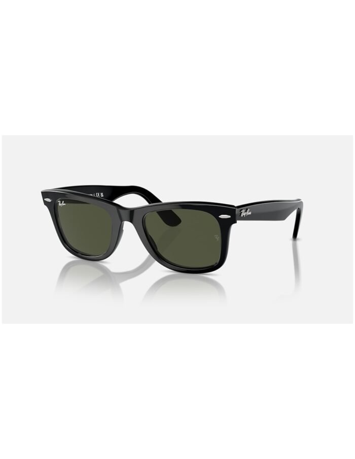 Anteojos Lentes de Sol Ray Ban Wayfarer RB2140F 901 52-22 Negro pulido/verde - Imagen 1
