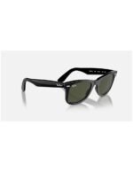 Anteojos Lentes de Sol Ray Ban Wayfarer RB2140F 901 52-22 Negro pulido/verde - Imagen 3