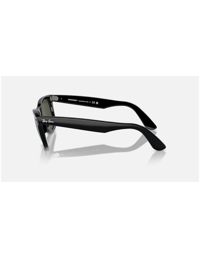 Anteojos Lentes de Sol Ray Ban Wayfarer RB2140F 901 52-22 Negro pulido/verde - Imagen 4