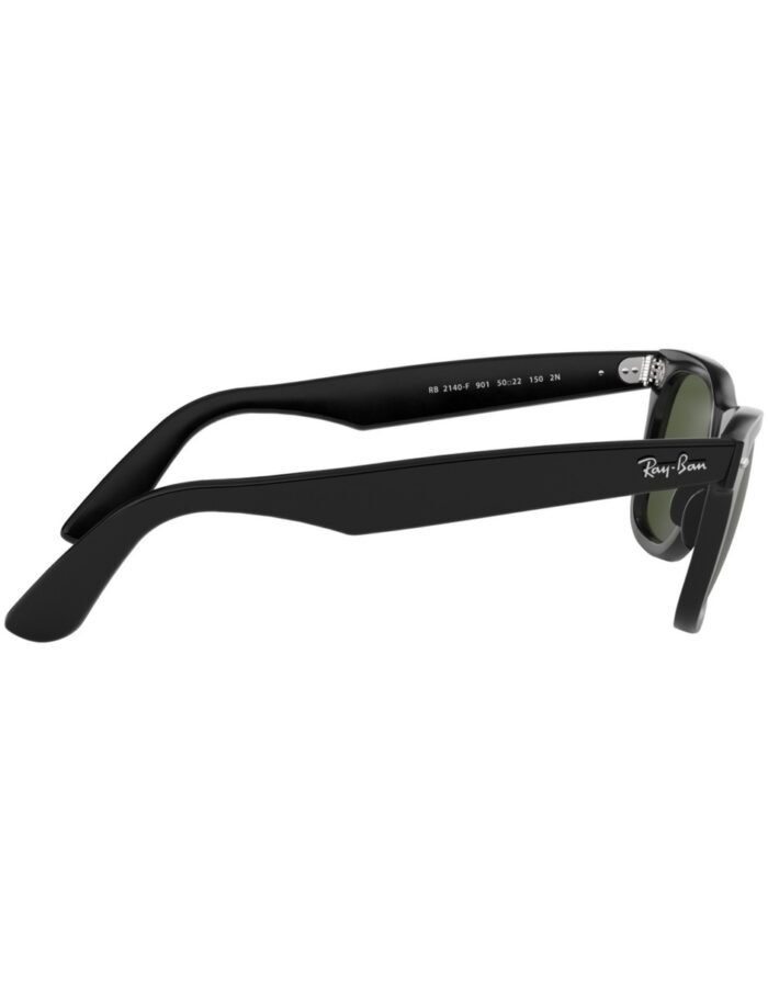 Anteojos Lentes de Sol Ray Ban Wayfarer RB2140F 901 52-22 Negro pulido/verde - Imagen 7