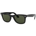 Anteojos Lentes de Sol Ray Ban Wayfarer RB2140F 901 54-22 Negro pulido/verde