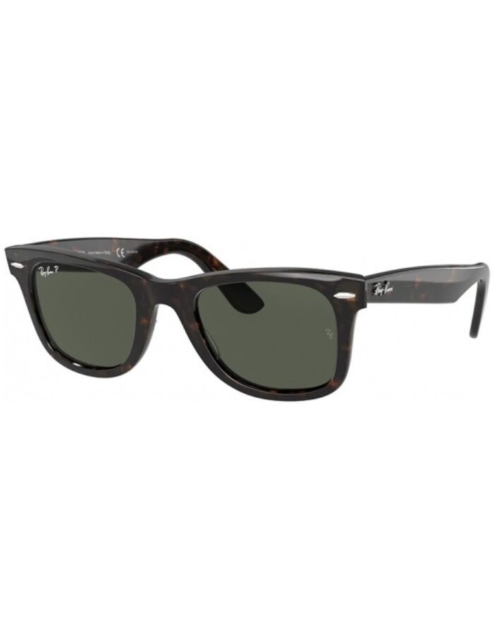 Anteojos Lentes de Sol Ray Ban Wayfarer Rb2140F Tortuga/Verde Polarizado 54-22 - Imagen 1