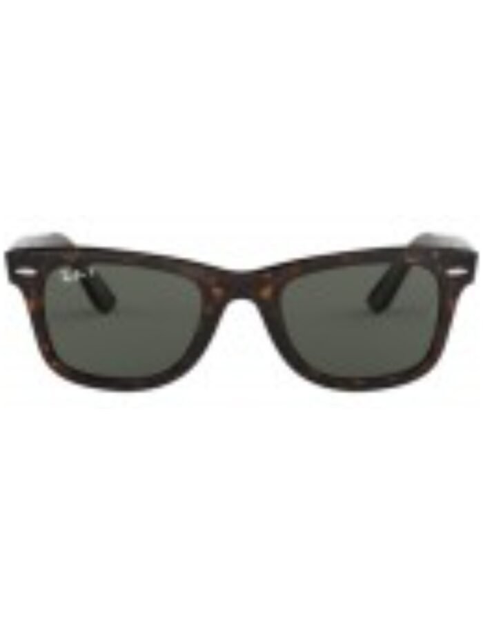 Anteojos Lentes de Sol Ray Ban Wayfarer Rb2140F Tortuga/Verde Polarizado 54-22 - Imagen 2