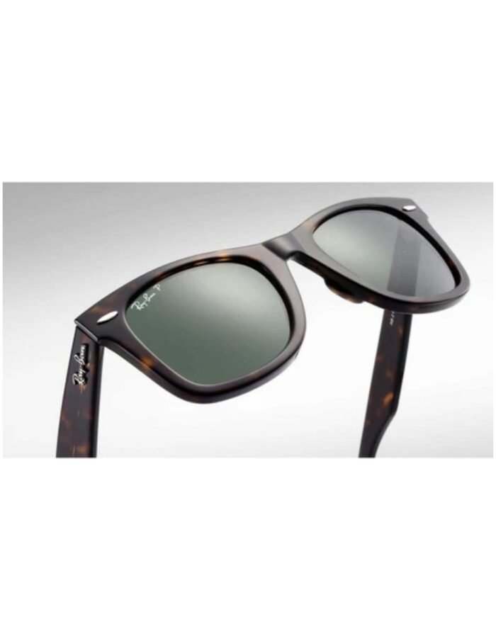 Anteojos Lentes de Sol Ray Ban Wayfarer Rb2140F Tortuga/Verde Polarizado 54-22 - Imagen 5