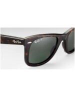 Anteojos Lentes de Sol Ray Ban Wayfarer Rb2140F Tortuga/Verde Polarizado 54-22 - Imagen 6
