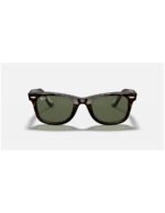 Anteojos Lentes de Sol Ray Ban Wayfarer RB2140F 902 52-22 Tortuga pulida/verde - Imagen 2