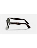 Anteojos Lentes de Sol Ray Ban Wayfarer RB2140F 902 52-22 Tortuga pulida/verde - Imagen 3