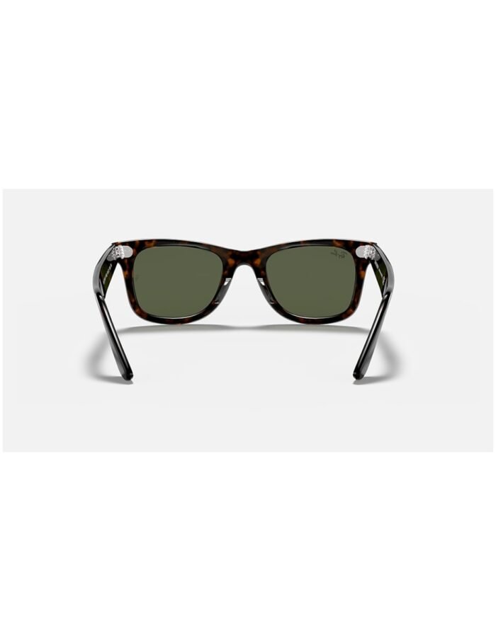 Anteojos Lentes de Sol Ray Ban Wayfarer RB2140F 902 52-22 Tortuga pulida/verde - Imagen 4
