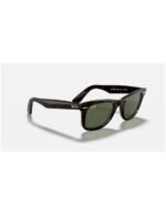 Anteojos Lentes de Sol Ray Ban Wayfarer RB2140F 902 52-22 Tortuga pulida/verde - Imagen 5