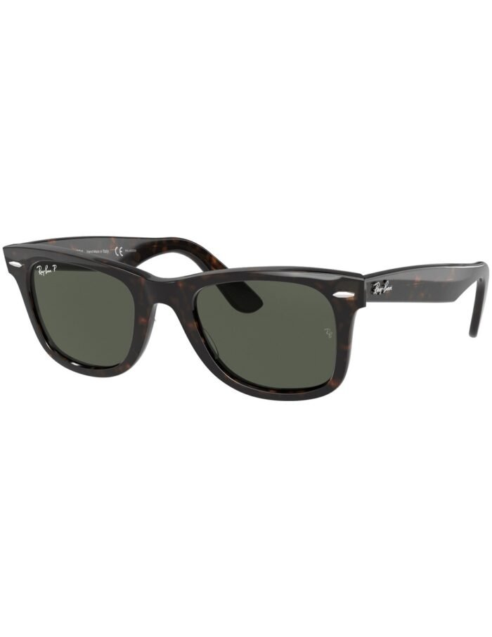 Anteojos Lentes de Sol Ray Ban Wayfarer Rb2140 Tortuga/Verde Polarizado 50-22 - Imagen 1