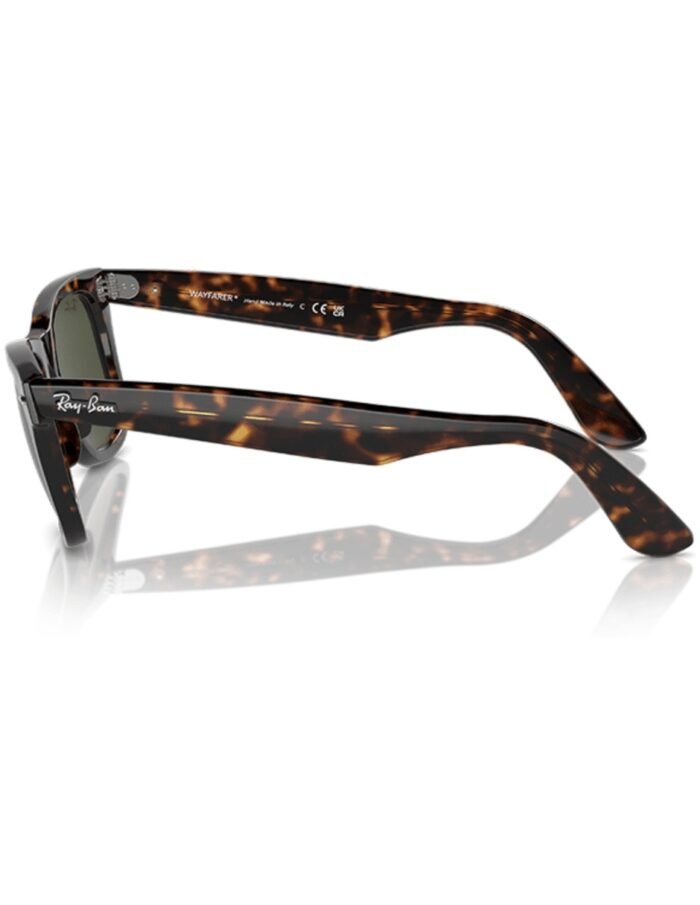 Anteojos Lentes de Sol Ray Ban Wayfarer Rb2140 Tortuga/Verde Polarizado 50-22 - Imagen 3