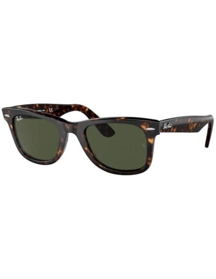 Anteojos Lentes de Sol Ray Ban Wayfarer Rb2140 Tortuga/Verde Polarizado 50-22 - Imagen 6