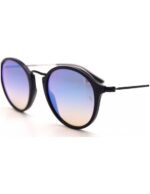 Anteojos Lentes de Sol Ray Ban Round Fleck RB2447F Degrade negro y azul 49-21 - Imagen 3