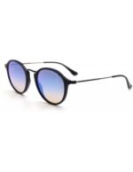 Anteojos Lentes de Sol Ray Ban Round Fleck RB2447F Degrade negro y azul 49-21 - Imagen 4