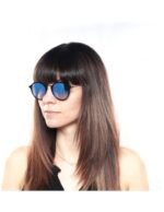 Anteojos Lentes de Sol Ray Ban Round Fleck RB2447F Degrade negro y azul 49-21 - Imagen 5