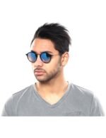 Anteojos Lentes de Sol Ray Ban Round Fleck RB2447F Degrade negro y azul 49-21 - Imagen 6