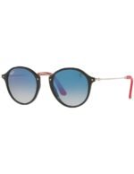 Anteojos Lentes de Sol Ray Ban Round Fleck RB2447MF Degrade negro/azul 52-21