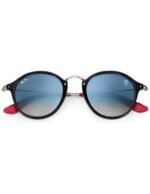 Anteojos Lentes de Sol Ray Ban Round Fleck RB2447MF Degrade negro/azul 52-21 - Imagen 3