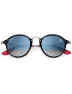 Anteojos Lentes de Sol Ray Ban Round Fleck RB2447MF Degrade negro/azul 52-21 - Imagen 4