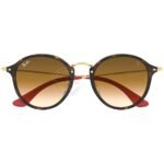 Anteojos Lentes de Sol Ray Ban Round Fleck RB2447MF Habana/Degrade marrón 52-21