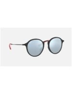 Anteojos Lentes de Sol Ray Ban Round Fleck RB2447MF F61430 52-21 Negro/plata - Imagen 8
