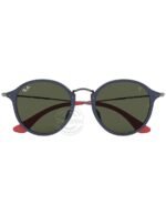 Anteojos Lentes de Sol Ray Ban Round Fleck RB2447MF F61531 52-21 Azul/gris - Imagen 3