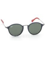 Anteojos Lentes de Sol Ray Ban Round Fleck RB2447MF F61531 52-21 Azul/gris - Imagen 6