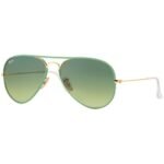 Anteojos Lentes de Sol Ray Ban Aviator RB3025JM Degrade verde/verde 58-14