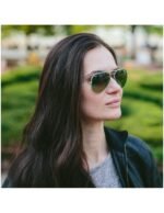 Anteojos Lentes de Sol Ray Ban Aviator RB3025JM Degrade verde/verde 58-14 - Imagen 7