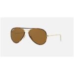 Anteojos Lentes de Sol Ray Ban Aviator RB3025JM 001 58-14  Oro pulido/marrón