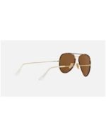 Anteojos Lentes de Sol Ray Ban Aviator RB3025JM 001 58-14  Oro pulido/marrón - Imagen 6