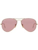 Anteojos Lentes de Sol Ray Ban Aviator RB3025 00115 58-14  Espejo dorado y rosa - Imagen 2
