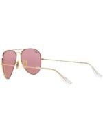Anteojos Lentes de Sol Ray Ban Aviator RB3025 00115 58-14  Espejo dorado y rosa - Imagen 6