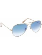 Anteojos Lentes de Sol Ray Ban Aviator RB3025 0013F 62-14  Degrade dorado/azul - Imagen 3