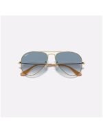 Anteojos Lentes de Sol Ray Ban Aviator RB3025 0013F 62-14  Degrade dorado/azul - Imagen 6