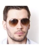 Anteojos Lentes de Sol Ray Ban Aviator RB3025 Degrade dorado/marrón 58-14 - Imagen 6