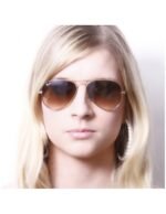 Anteojos Lentes de Sol Ray Ban Aviator RB3025 Degrade dorado/marrón 58-14 - Imagen 7
