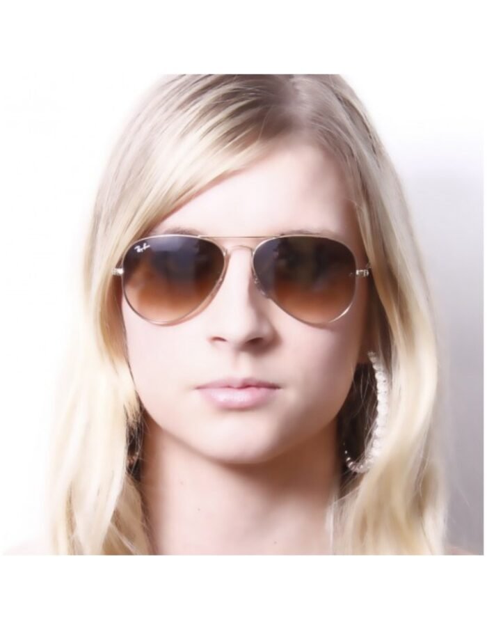 Anteojos Lentes de Sol Ray Ban Aviator RB3025 Degrade dorado/marrón  58-14 - Imagen 7