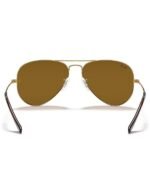 Anteojos Lentes de Sol Ray Ban Aviator Rb3025 Polarizado Dorado/Marrón 62-14 - Imagen 5